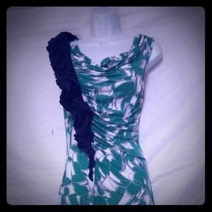 Little yellow button tank with ruffle